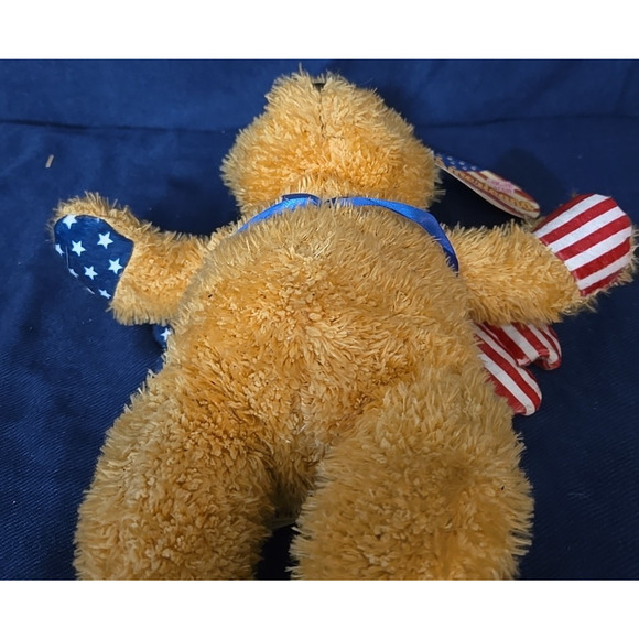 NWT Sugar Loaf Teddy Bear Patriotic USA RED WHITE BLUE America 15" Plush Wings - Picture 4 of 8